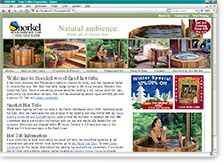 The snorkel.com Hot Tubs website